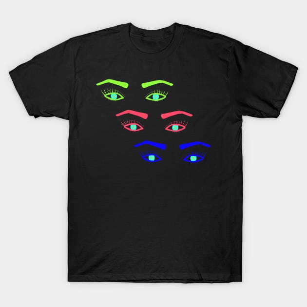 Neon Magical eyes T-Shirt by Ramilia